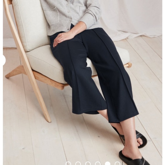 Garnet Hill Comfort Cropped Wide Leg Gray Pants Sz XL. - Picture 2 of 13